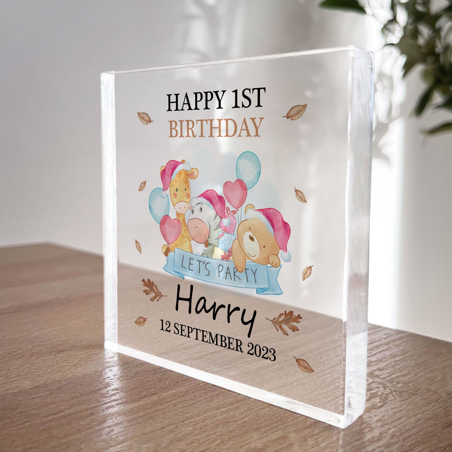 1st Birthday Gift For Baby Boy Girl Personalised Block