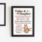 Father And Daughter A4 Framed Print Fathers Day Gift For Dad