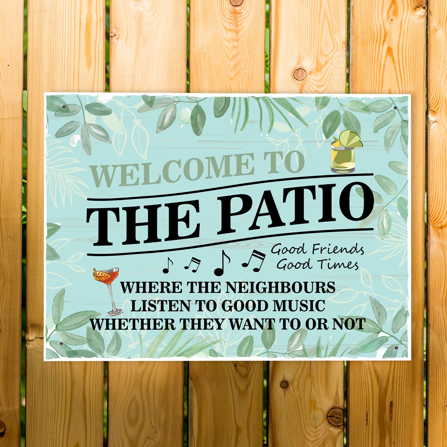 Welcome To The Patio Sign Garden Signs And Plaques Garden Sign