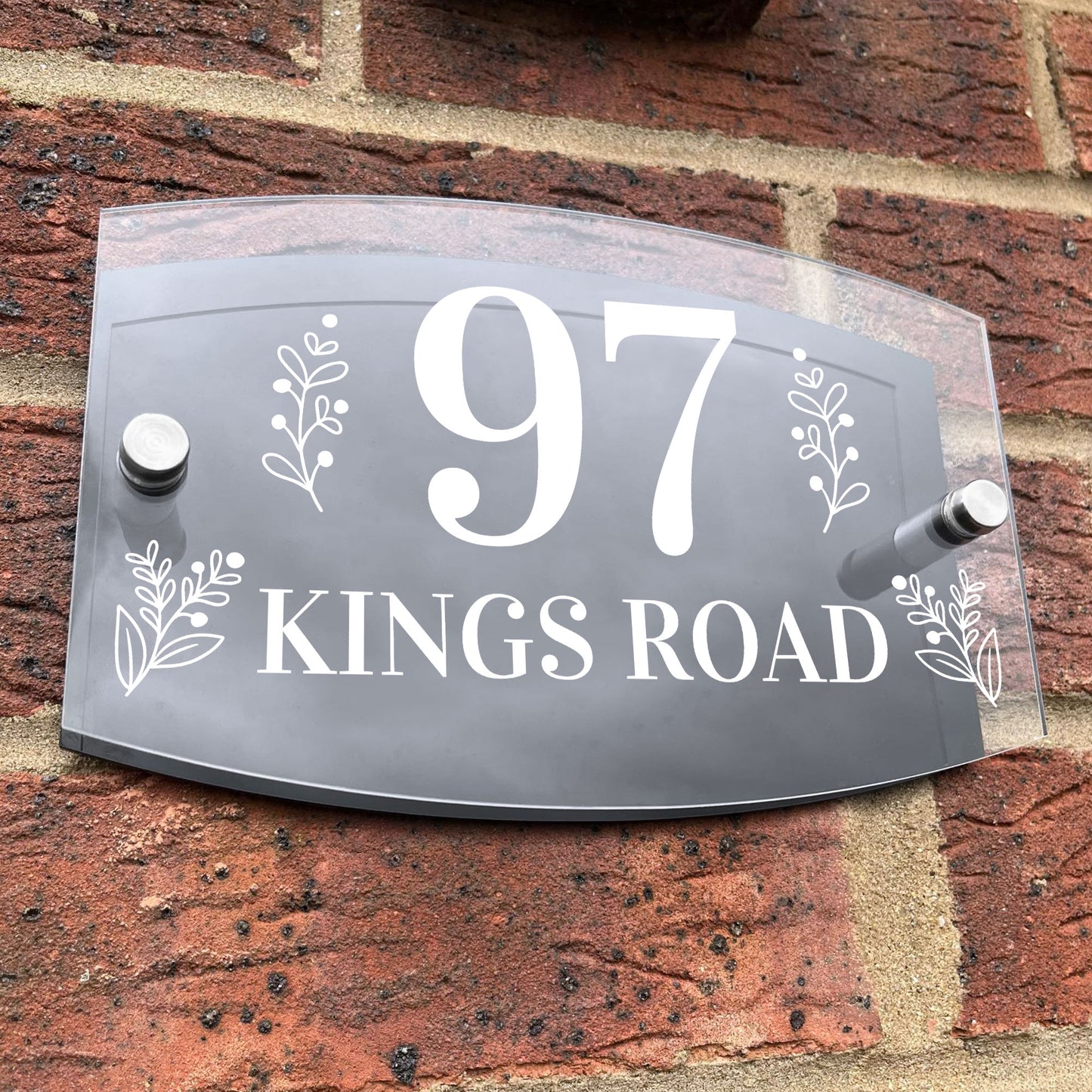 Modern House Signs Plaques Door Numbers 1 - 999 Personalised