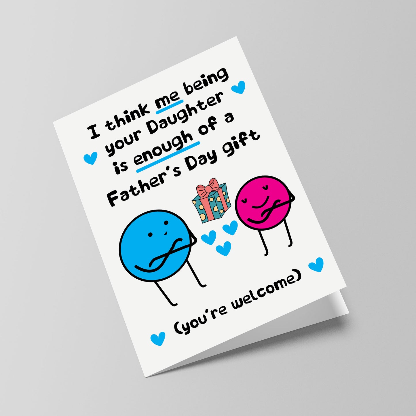 Funny Fathers Day Cards for Dad Daddy Father's Day from Daughter