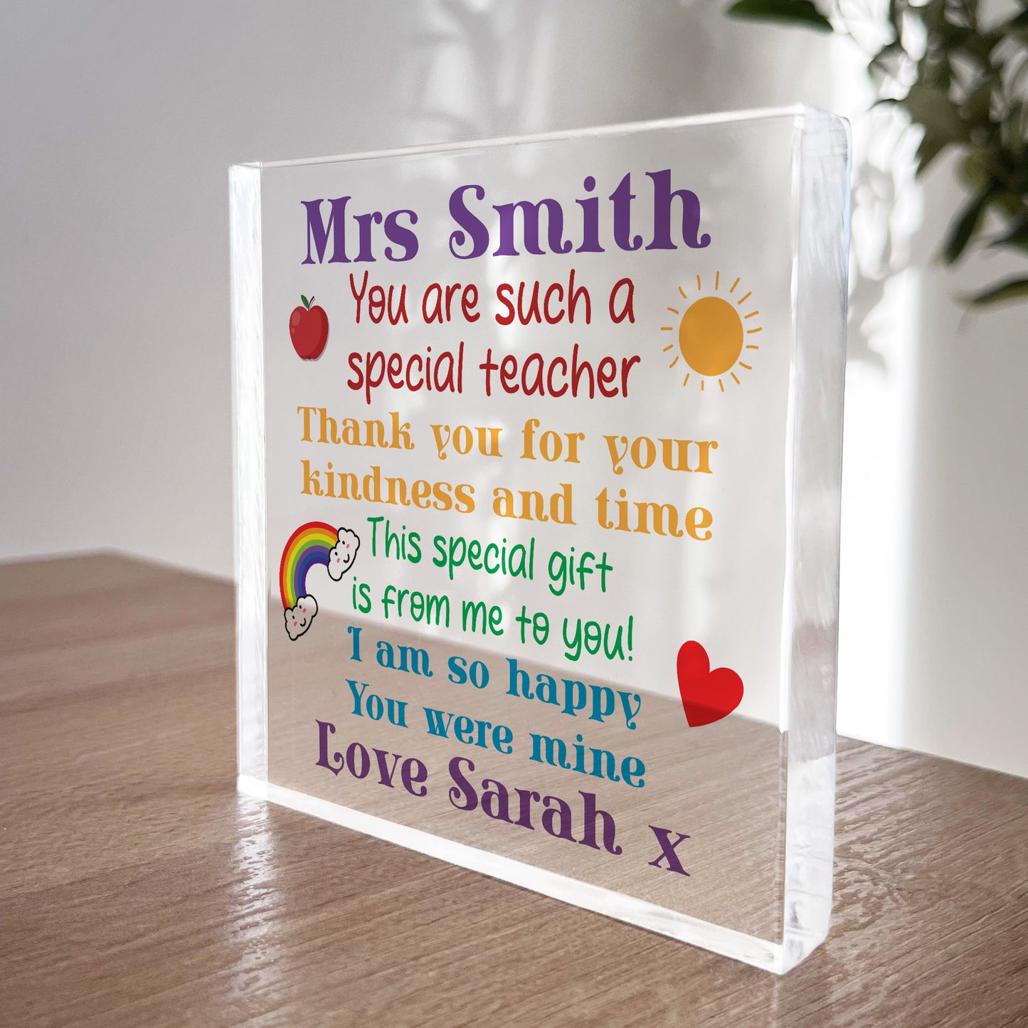 So Glad You Were Mine Teacher Gifts Personalised Thank You