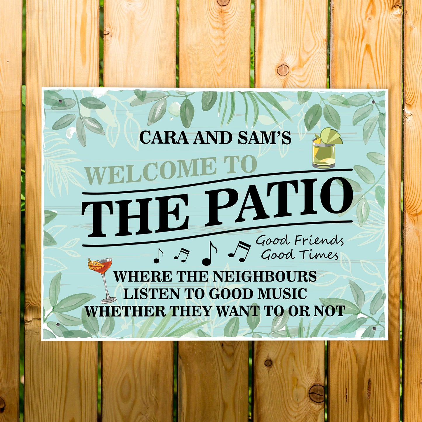Personalised Welcome To The Patio Sign Garden Signs And Plaques