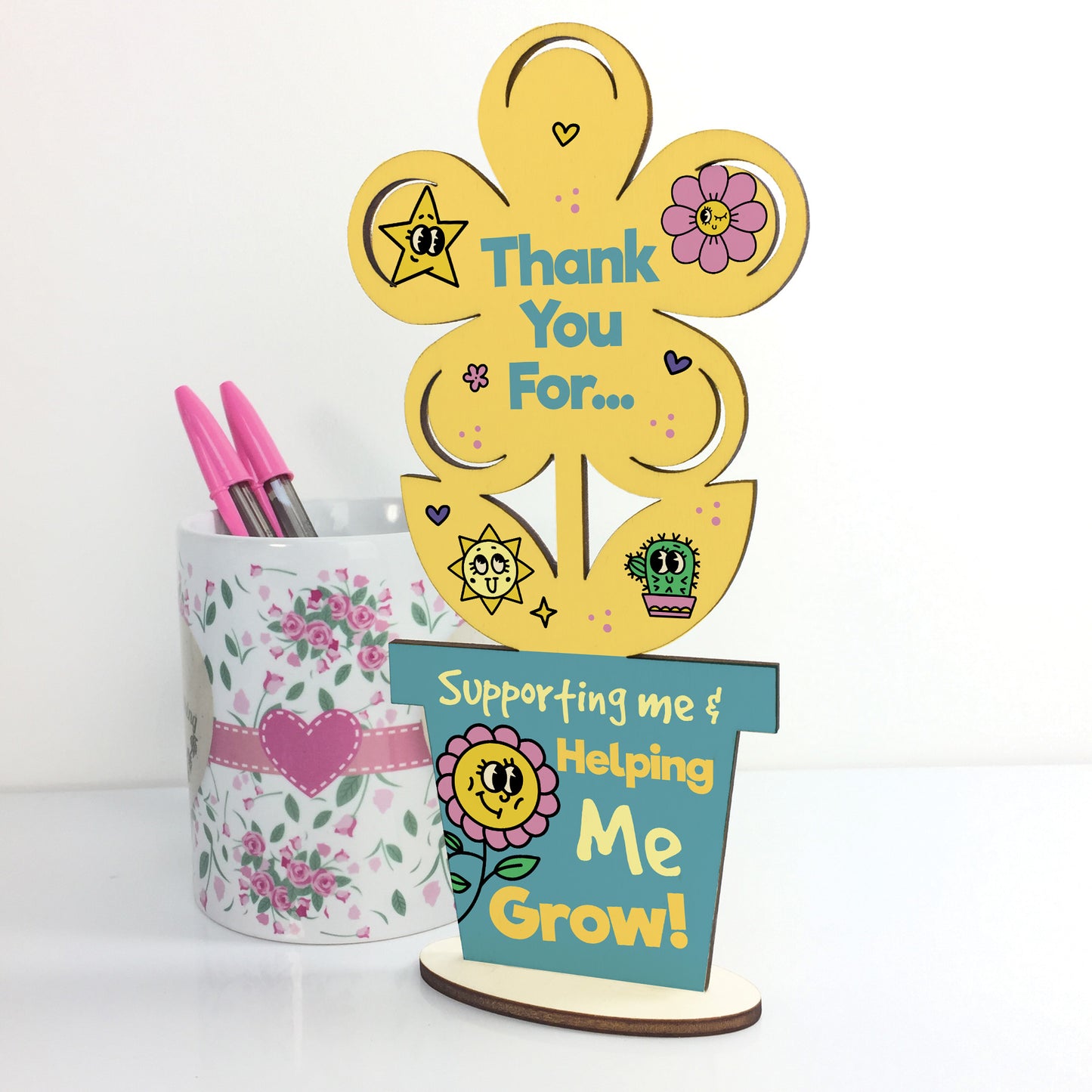 Teacher Gifts Wooden Flower Gifts for Teacher Christmas Birthday