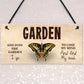 Novelty Garden Sign Shabby Chic Hanging Wall Door Sign