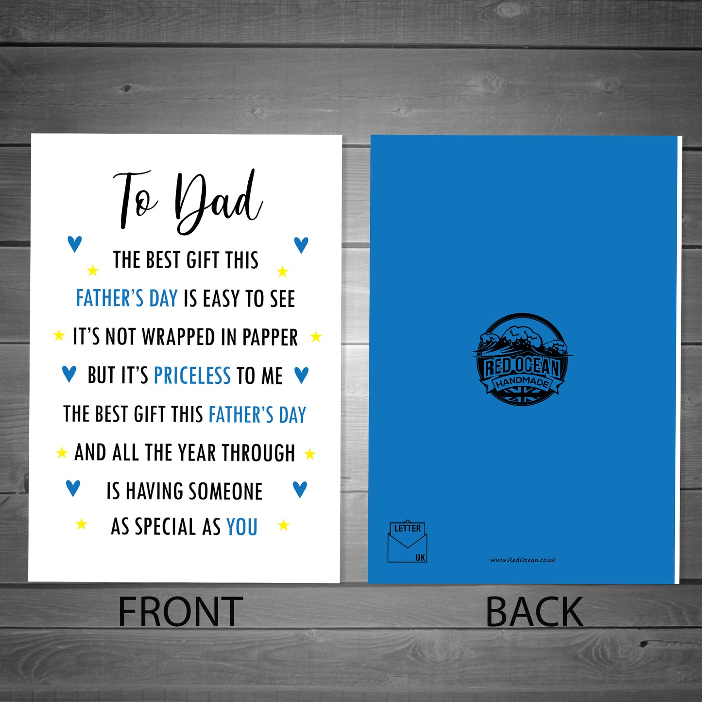 Fathers Day Card For Dad Thank You Card For Dad Fathers Day Card