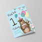 Youre 1 Today Birthday Card First Birthday Card For Grandson Son