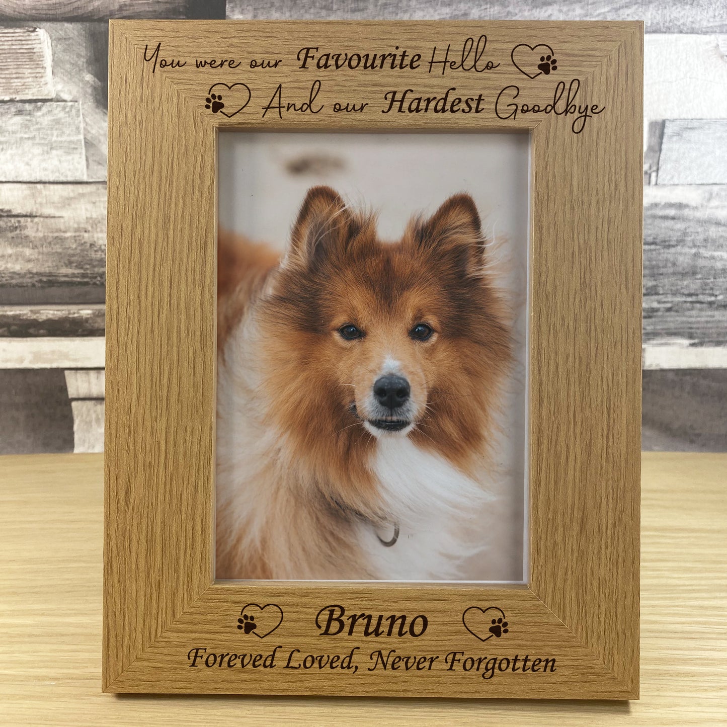 Personalised Pet Memorial 7x5 Photo Frame Dog Puppy Cat Pet Gift