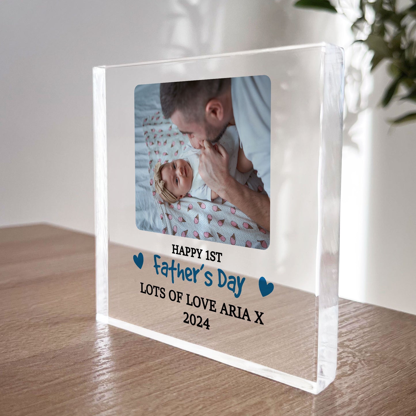 Special 1st Fathers Day Gift For Dad Daddy Personalised Block