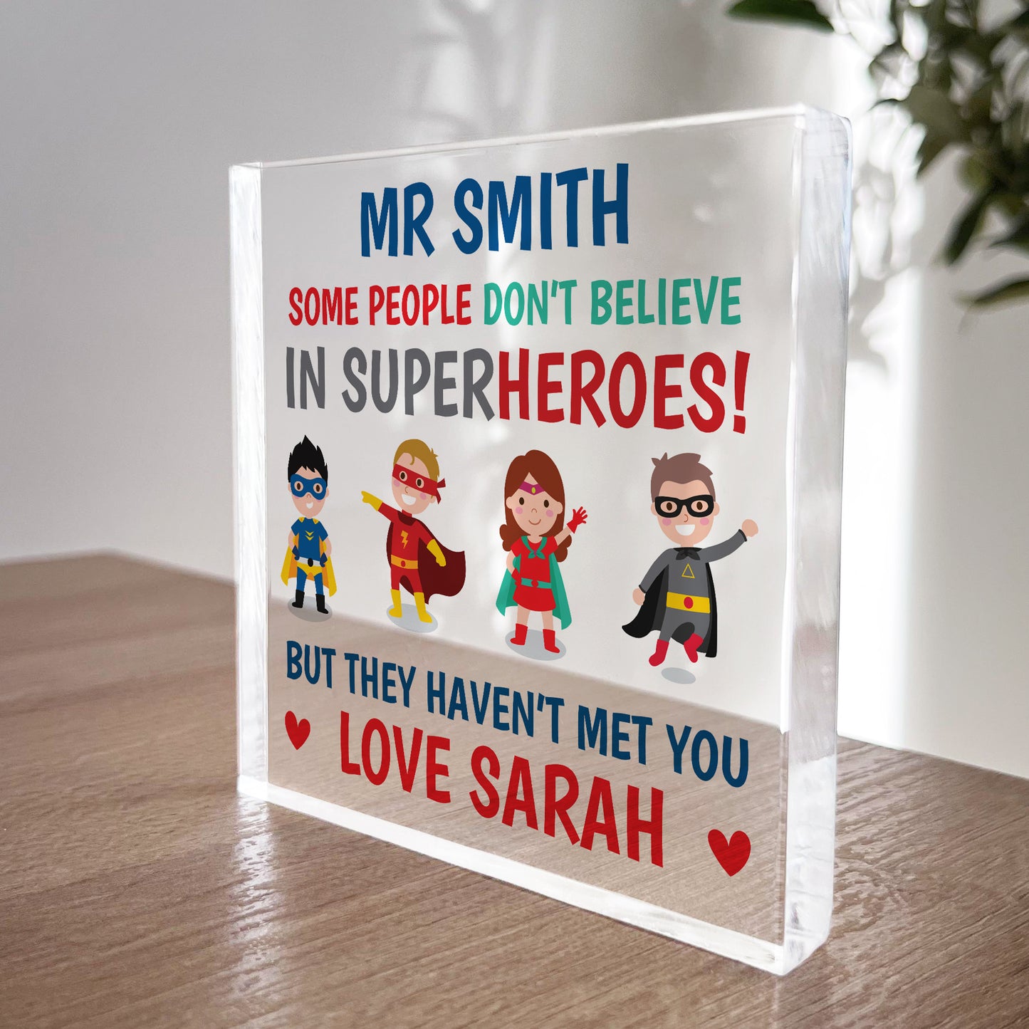 PERSONALISED Teacher Gifts SUPERHERO Gifts For Head Teacher