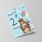 Youre 2 Today Birthday Card Second Birthday Card For Son