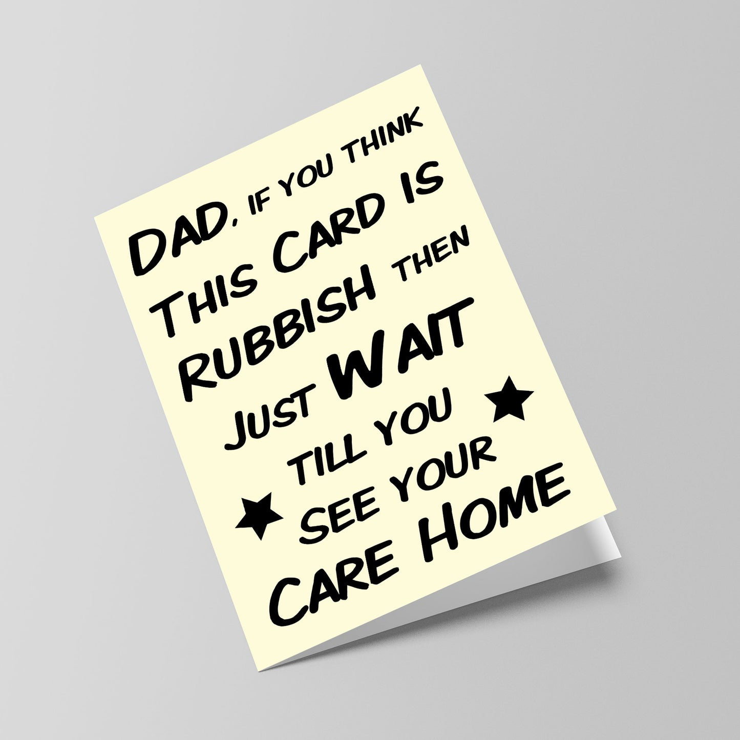 Joke Humour Card For Dad Fathers Day Card With Envelope Rude