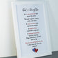 Dad And Daughter Print Thank You Gift For Dad Fathers Day Gift