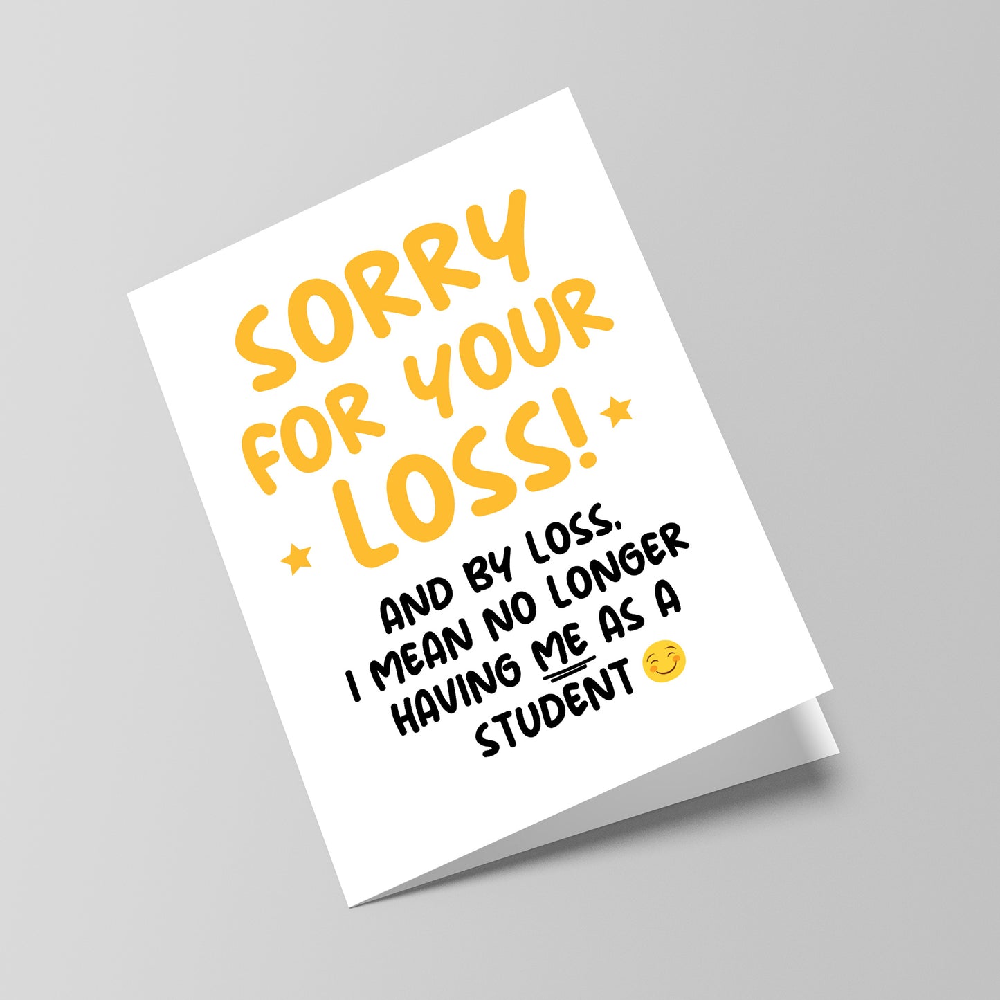 Funny Leaving School Nursery Card For Teacher Goodbye Card