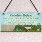 GARDEN RULES SIGN For Garden Perfect For Gardeners Wall Sign