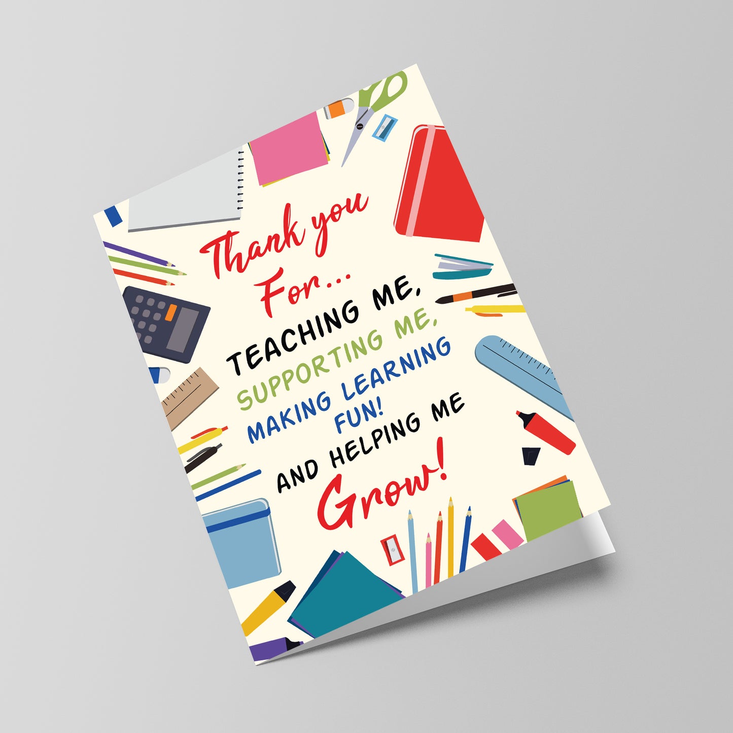 Thank You Cards For School Teacher Nursery Teacher A6 Cards