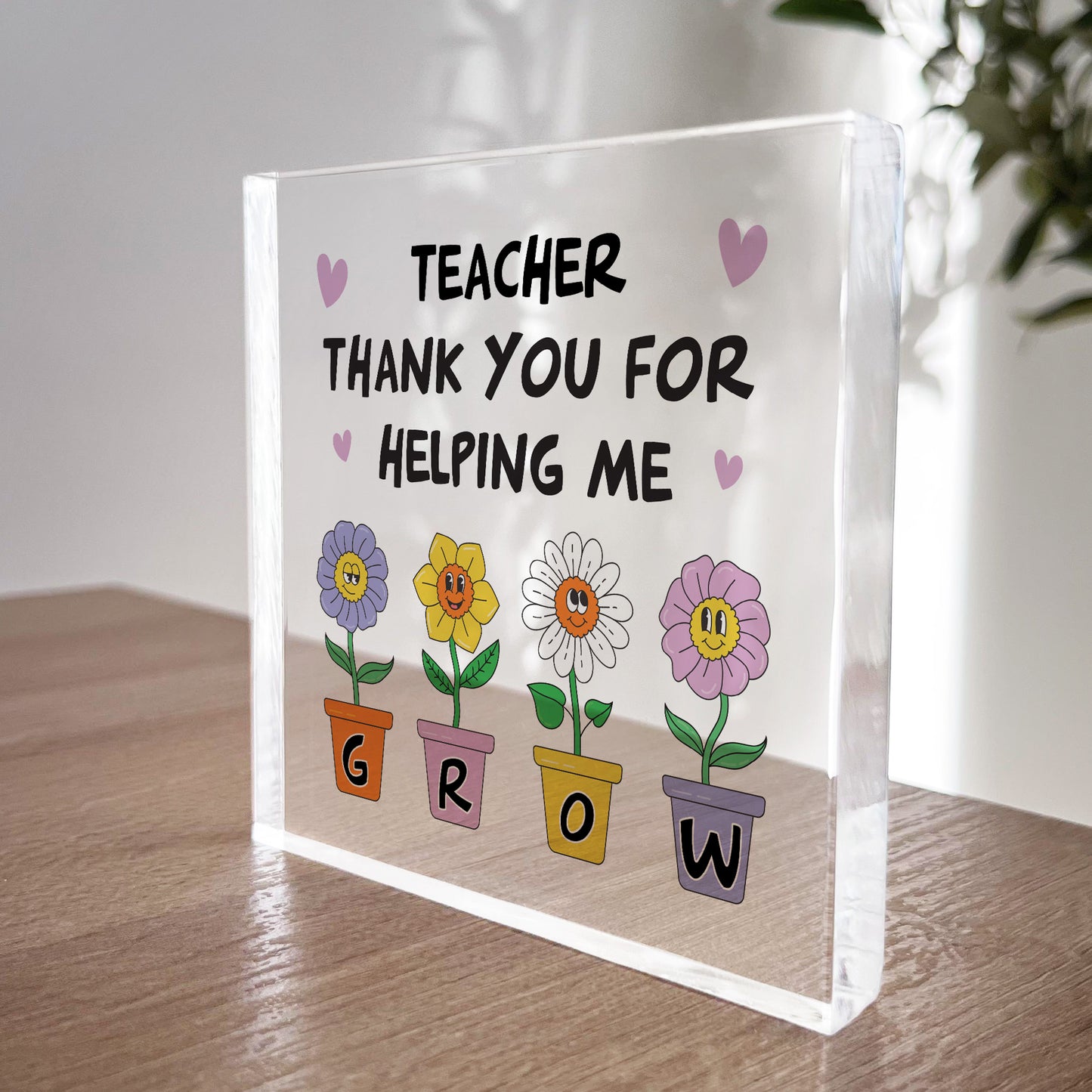 Teacher Appreciation Gifts for Women Men Thank You Acrylic Block