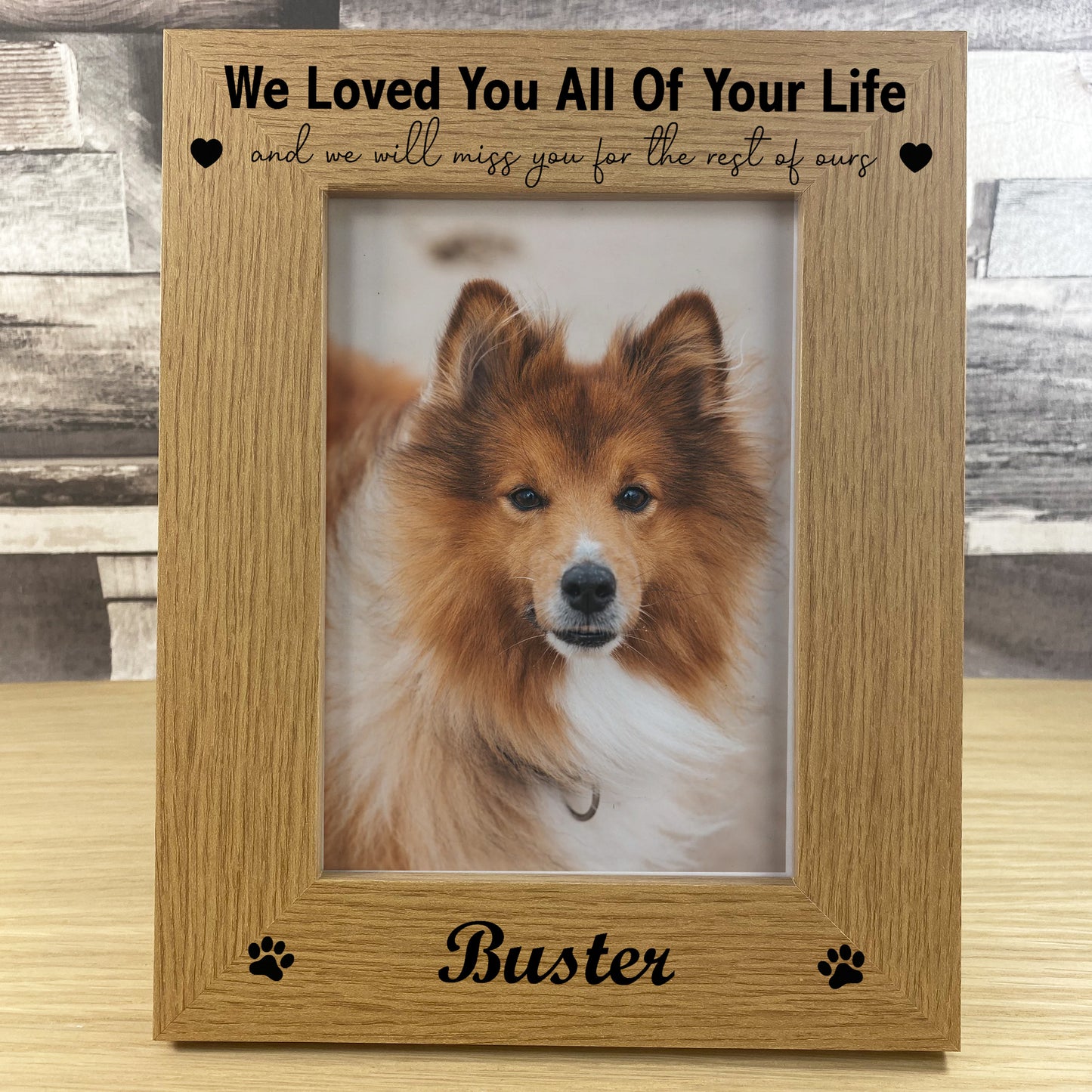 DOG MEMORIAL PHOTO FRAME 7X5 Personalised Memorial Gift For Dog