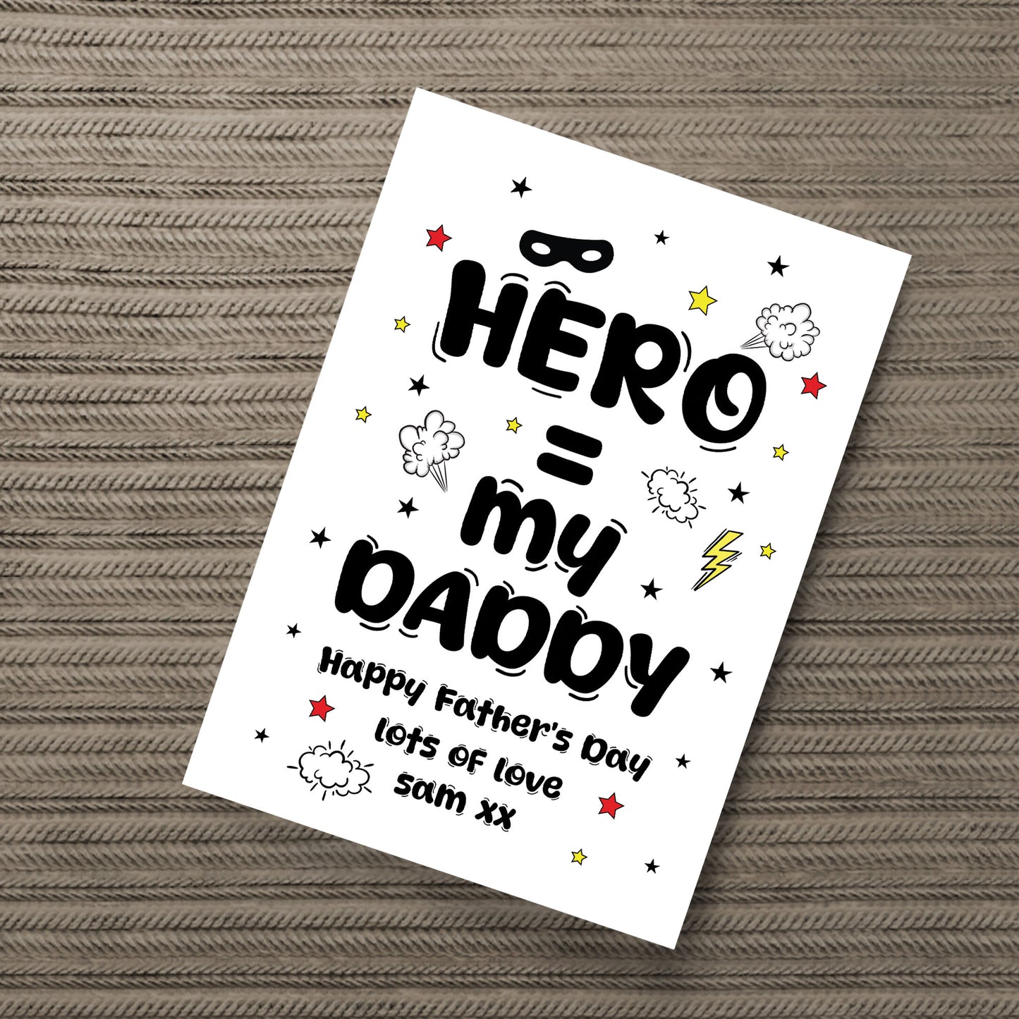 Daddy You are My Hero Personalised Print Fathers Day Gifts