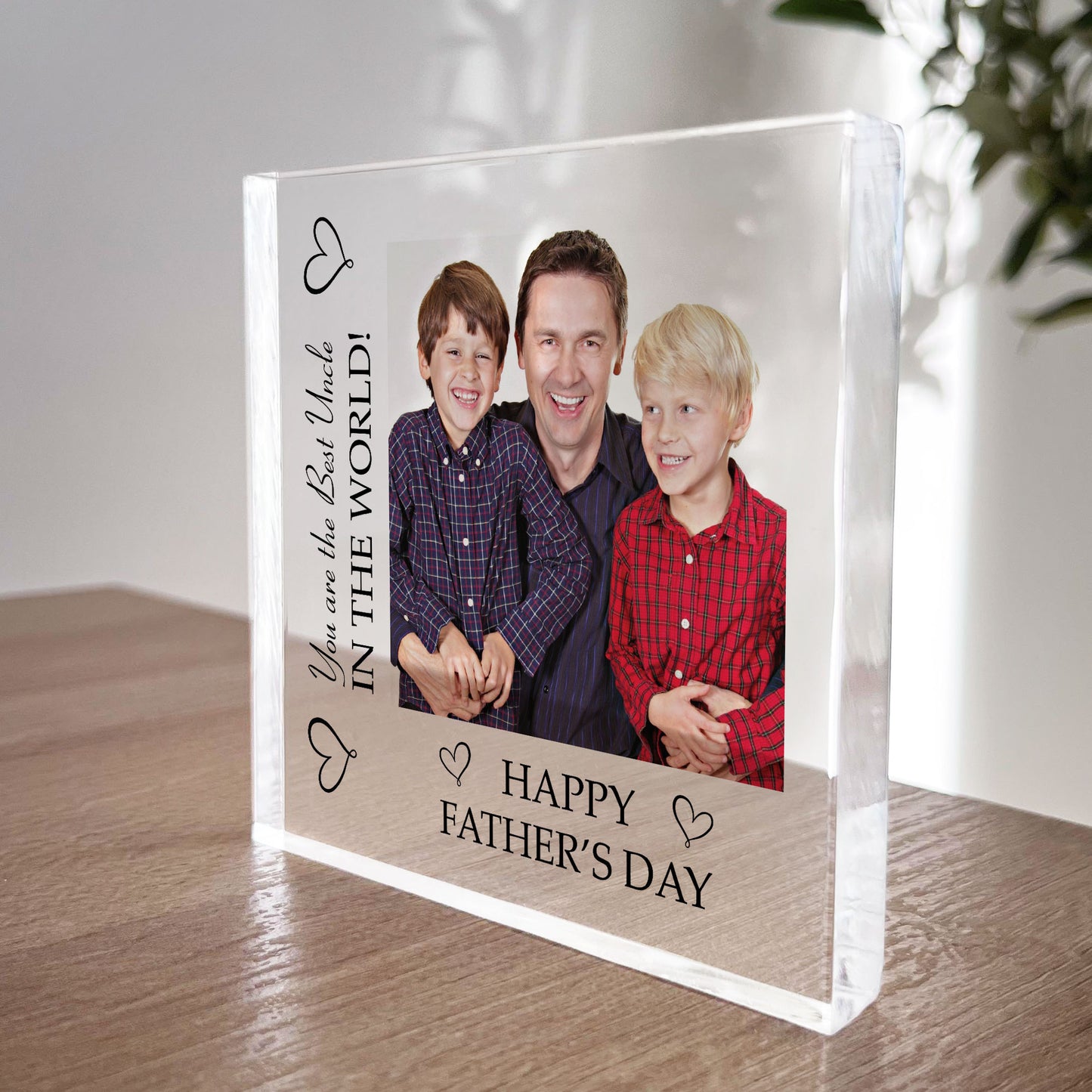 Fathers Day Gift For Uncle Beautiful Personalised Photo Block