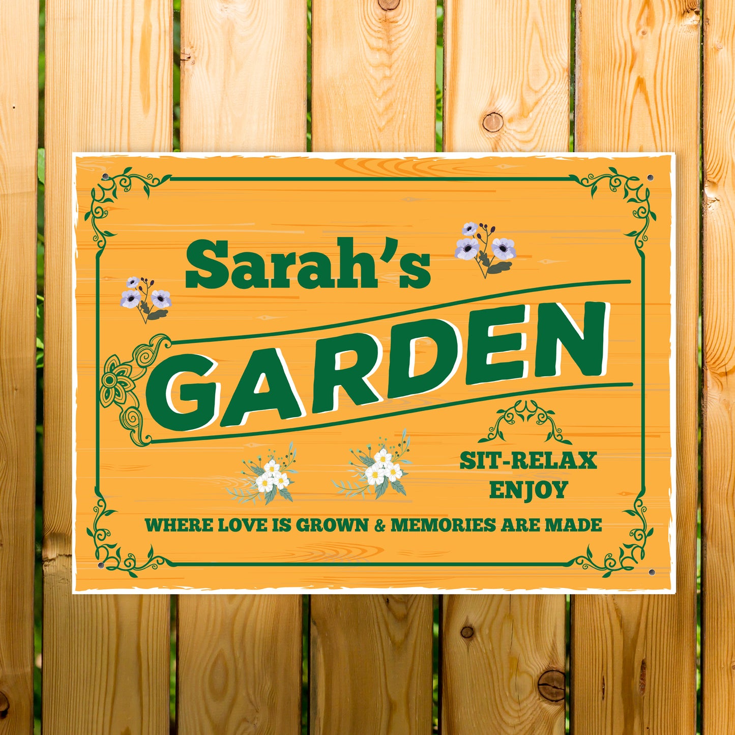 Personalised Garden Wall Sign Garden Sigsn and Plaques Shed Sign