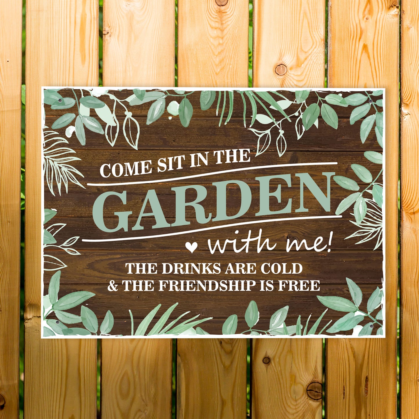 Garden Sign and Plaques Come Sit In The Garden Wall Sign