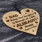 FUNNY Fathers Day Gift For Dad From Daughter Engraved Wood Heart