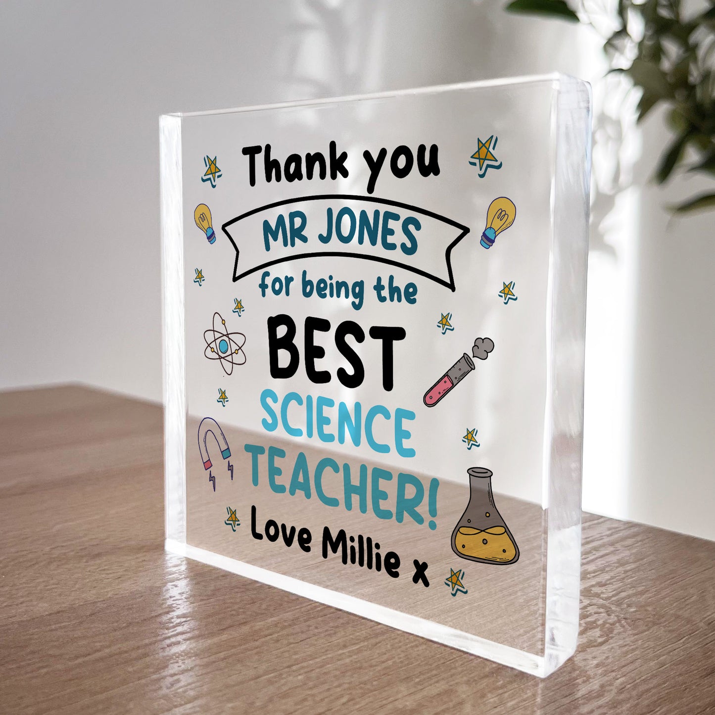 Science Teacher Gift Personalised Gift For Science Teacher