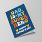 Fathers Day Card For Dad MY SUPERHERO Card With Envelope Dad