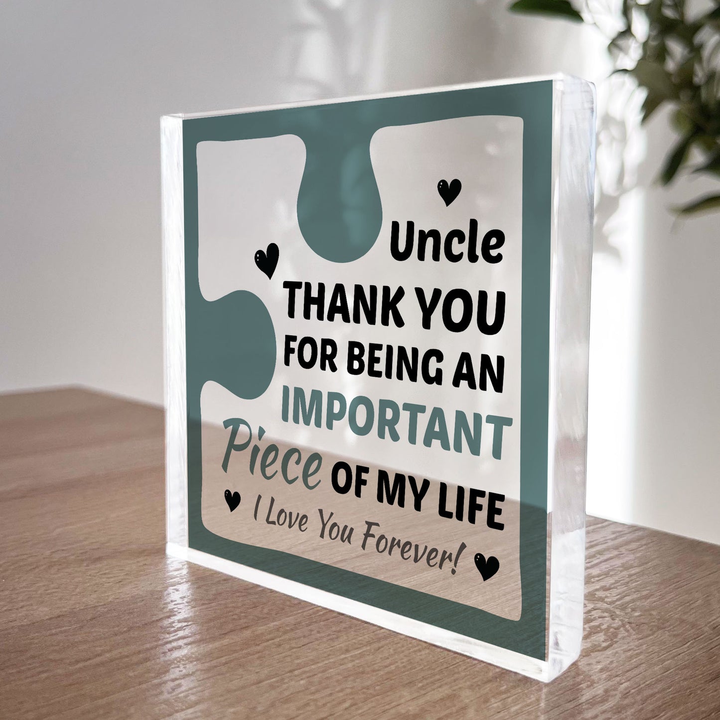 Birthday Gift for UNCLE Acrylic Block Puzzle UNCLE BIRTHDAY GIFT