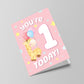 Birthday Card for Age 1 Girl 1st Birthday Card For Daughter