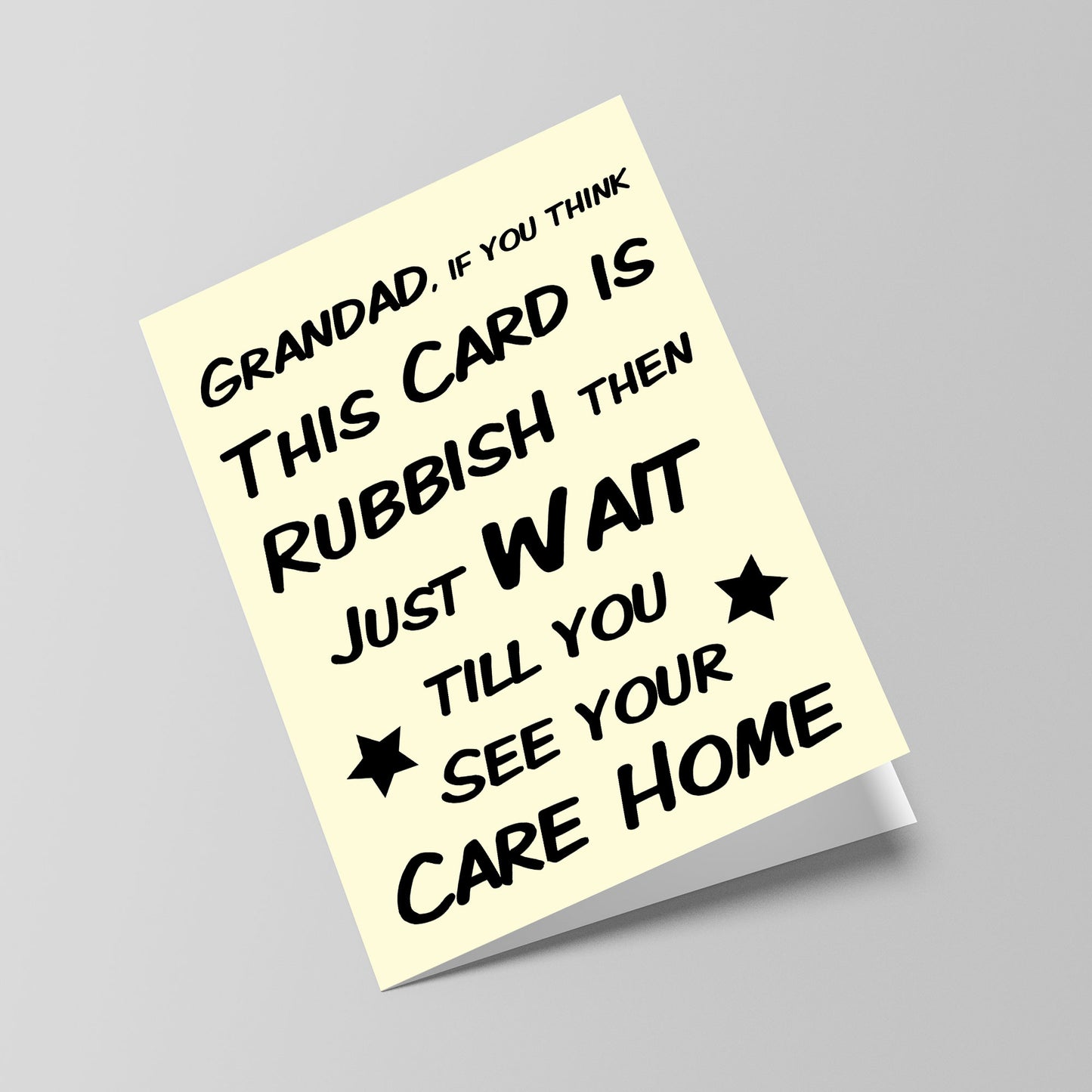 Joke Humour Card For Grandad Fathers Day Card With Envelope
