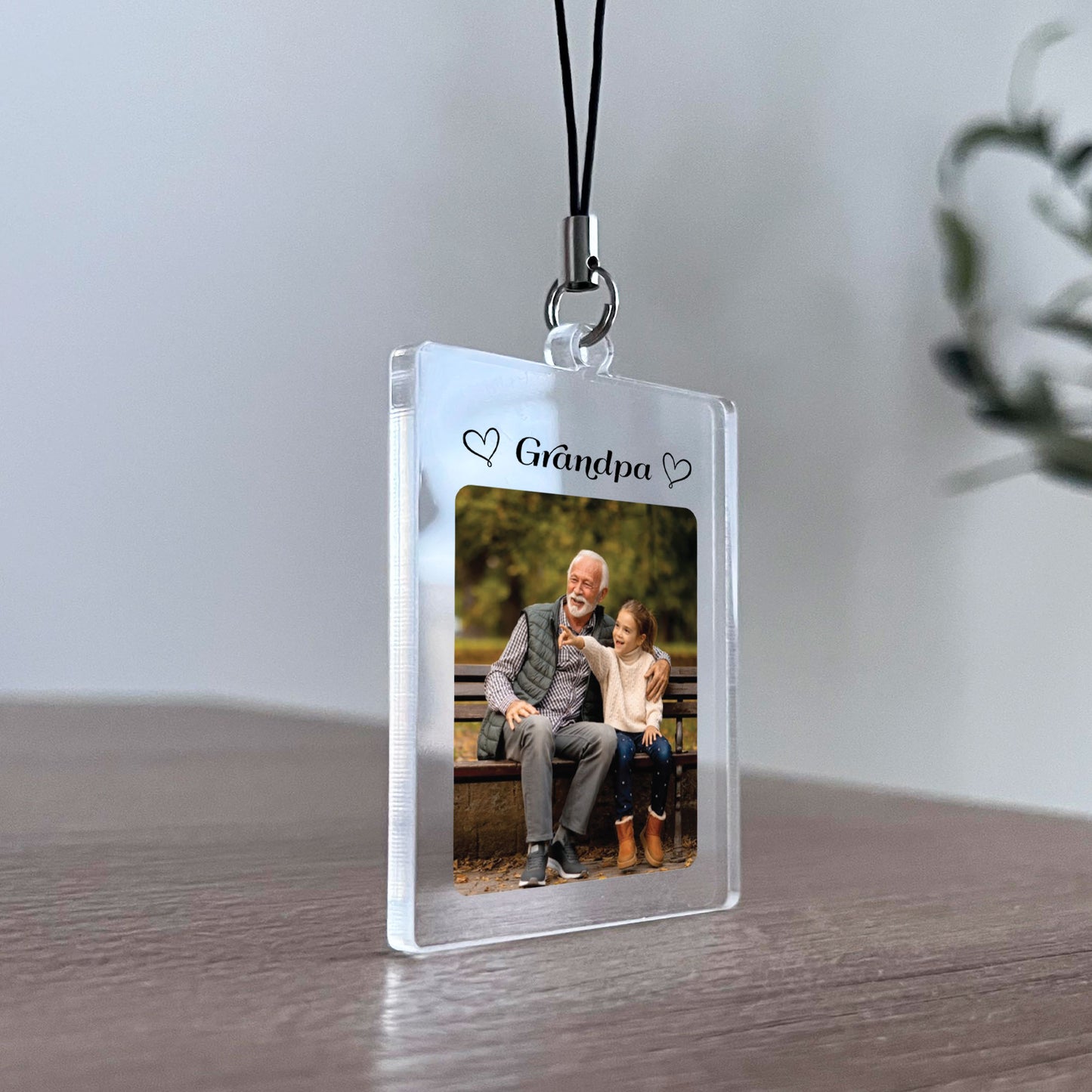 Grandpa Keyring Gifts Personalised Grandparent Photo Keychain