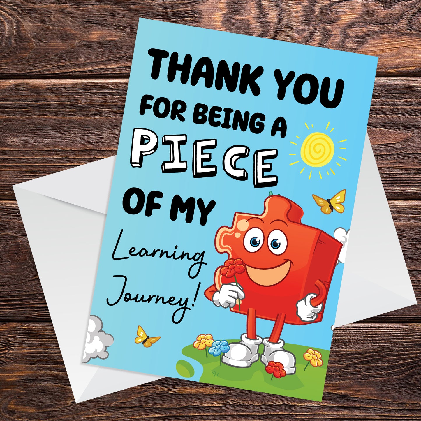 Thank You Teacher Cards Piece Of My Learning Journey Thankyou