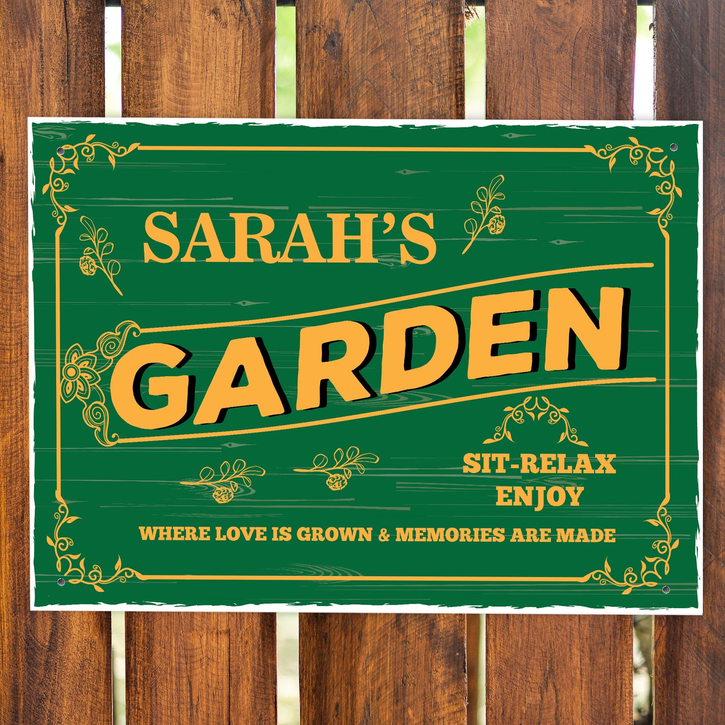 Garden Sign For Outside Personalised Hanging Outdoor Garden Sign