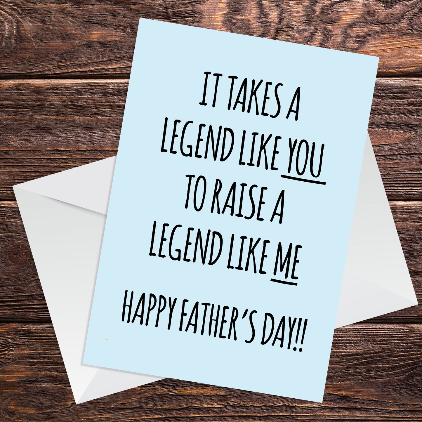 Funny Fathers Day Cards for Dad Card from Son Daughter Legend