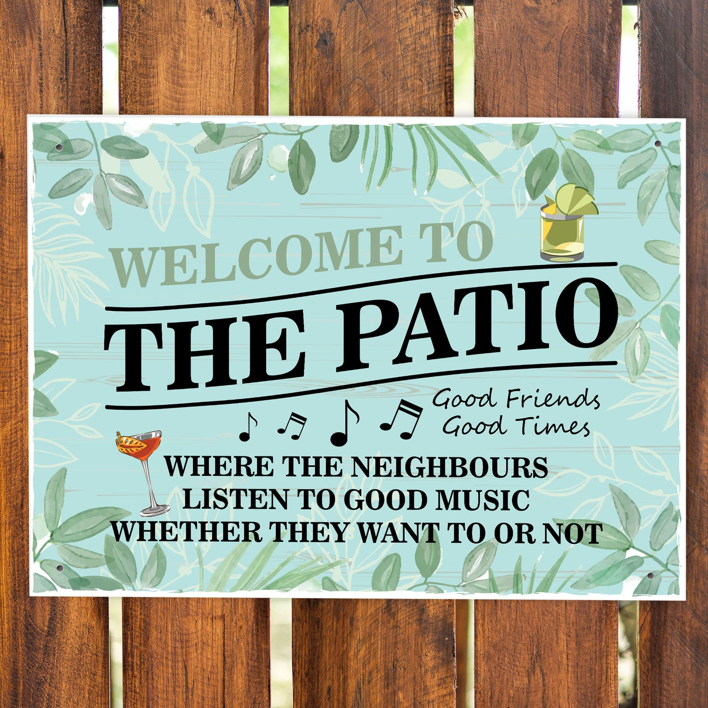 Welcome To The Patio Sign Garden Signs And Plaques Garden Sign