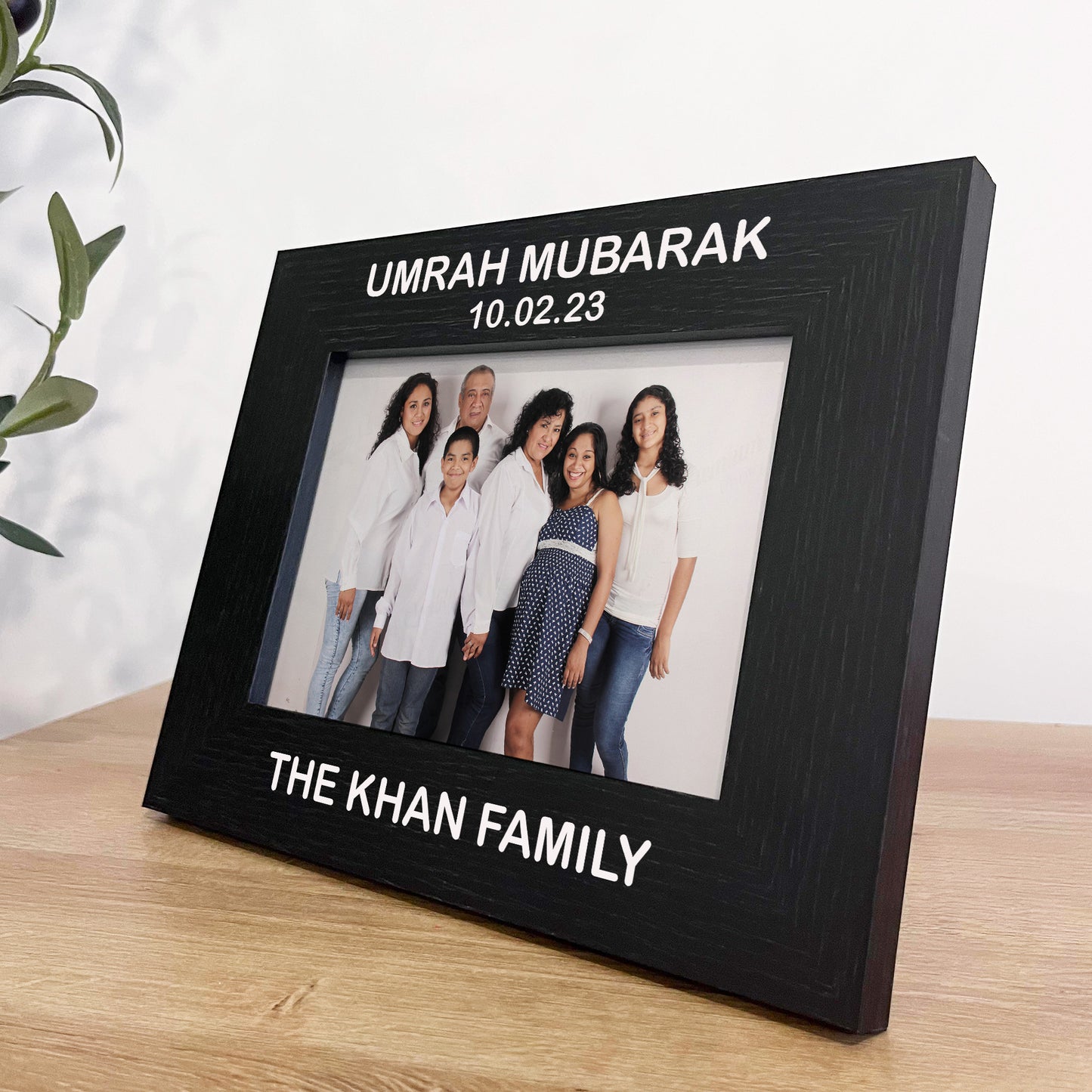 Umrah Mubarak Ramadan Gifts Personalised 7x5 Wooden Frame Family