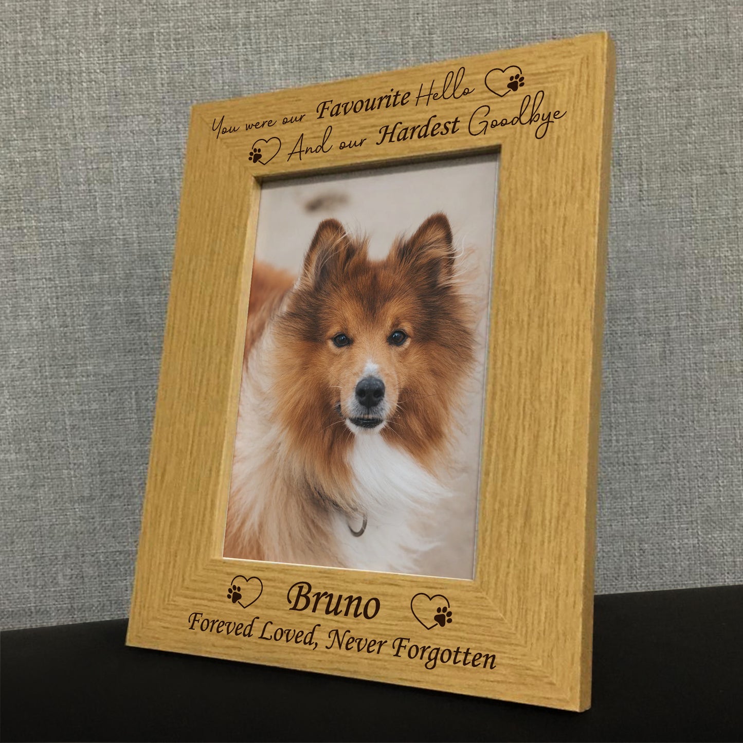 Personalised Pet Memorial 7x5 Photo Frame Dog Puppy Cat Pet Gift