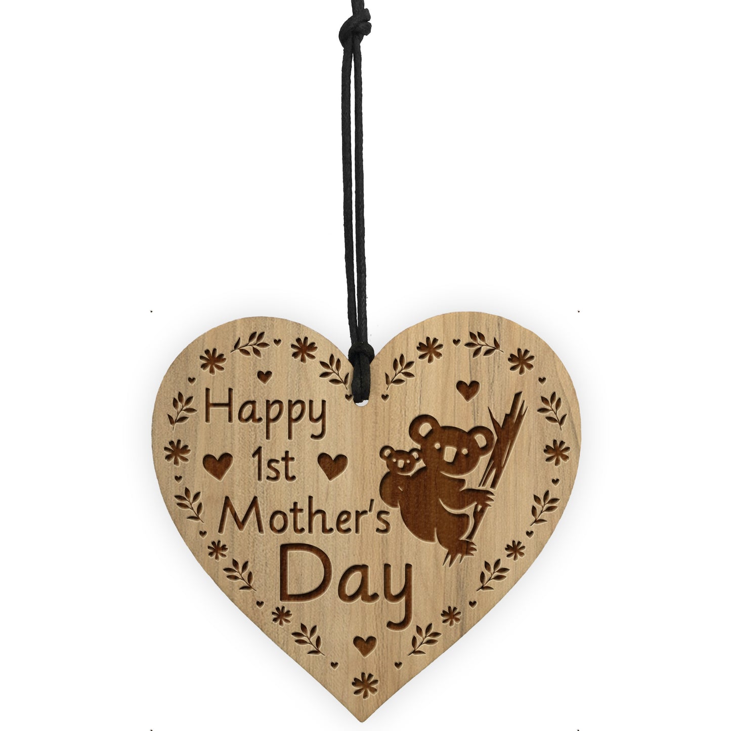 1st Mothers Day Gift For Mummy Wooden Heart Plaque