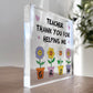 Teacher Appreciation Gifts for Women Men Thank You Acrylic Block