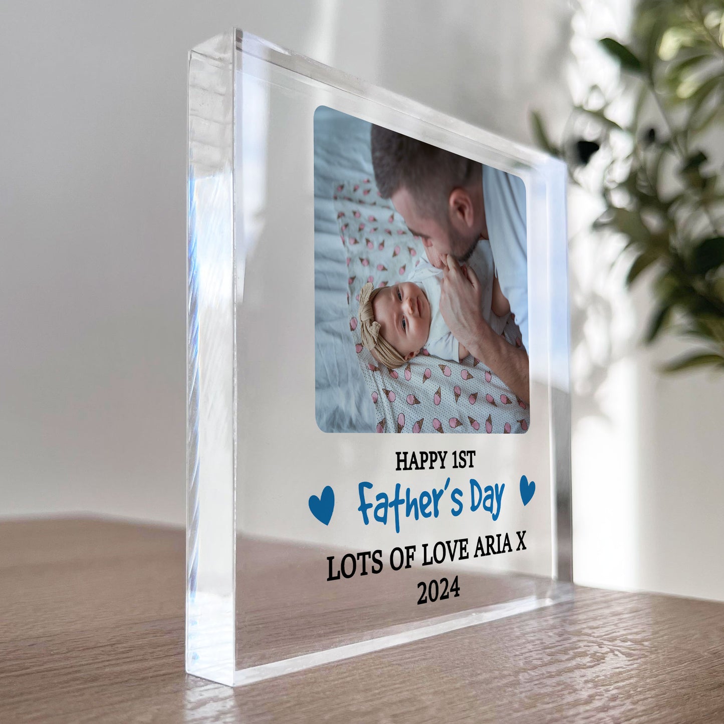 Special 1st Fathers Day Gift For Dad Daddy Personalised Block