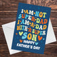 Funny Fathers Day Card From Son FATHERS DAY CARD With Envelope