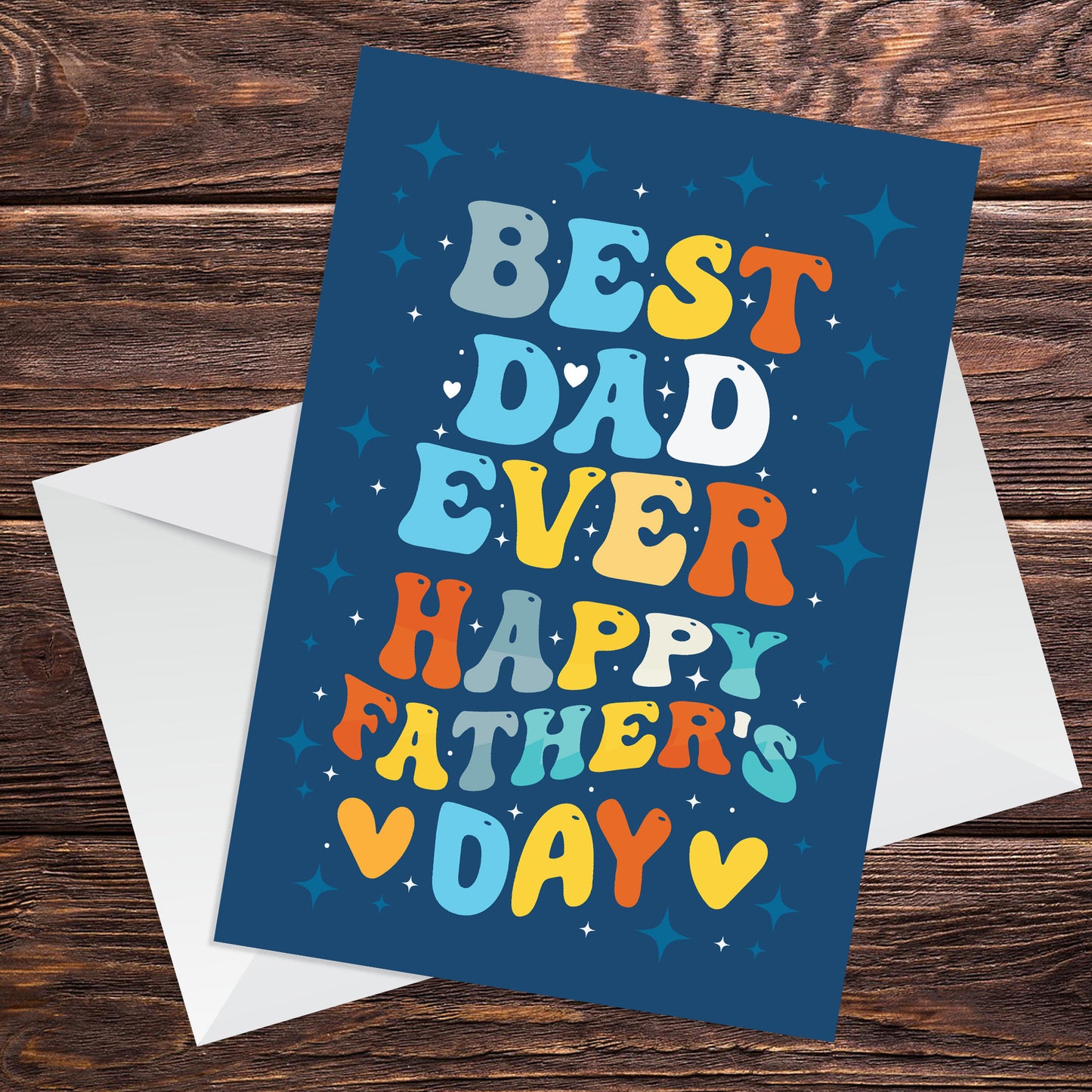 BEST DAD EVER Fathers Day Cards Greetings Card With Envelope Dad