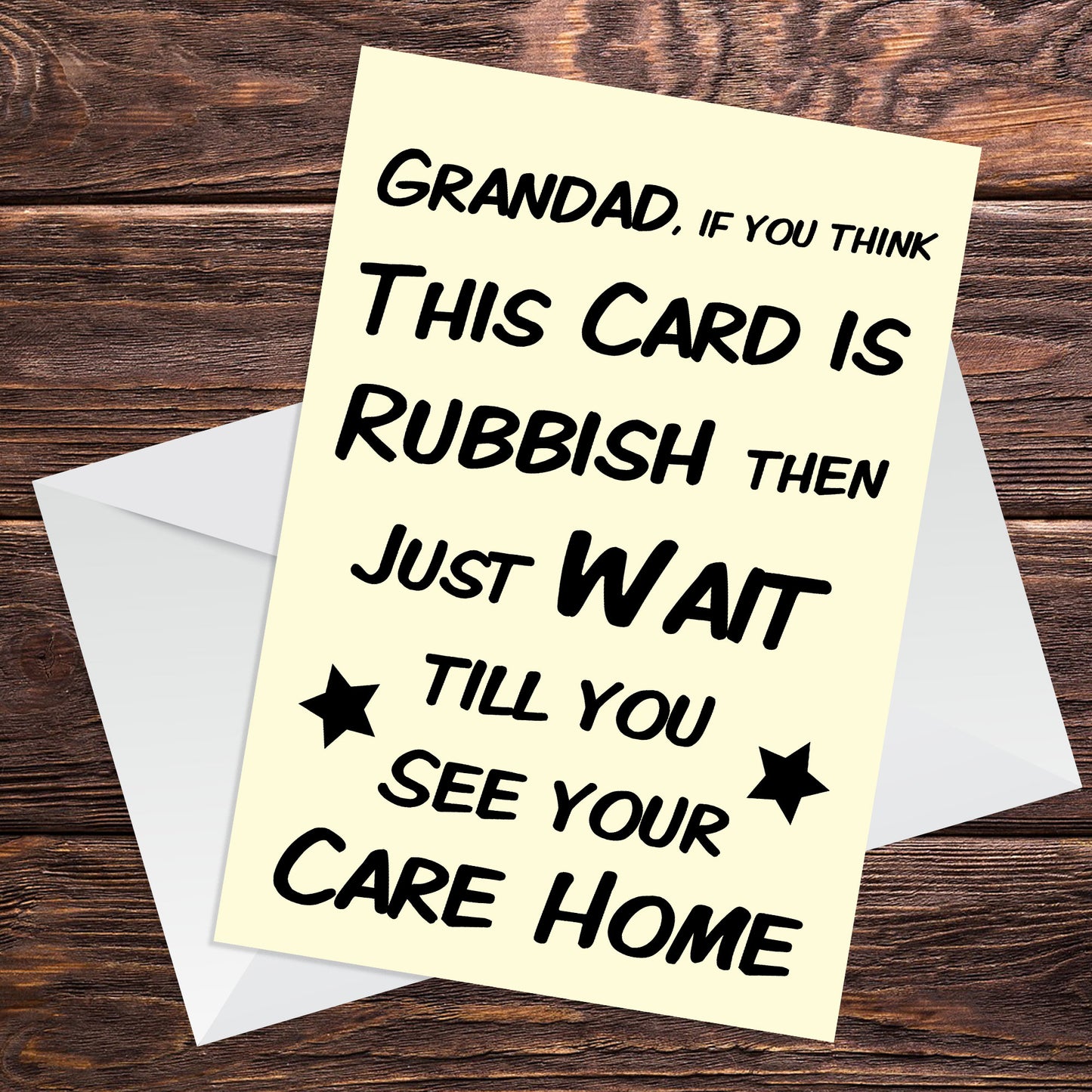 Joke Humour Card For Grandad Fathers Day Card With Envelope