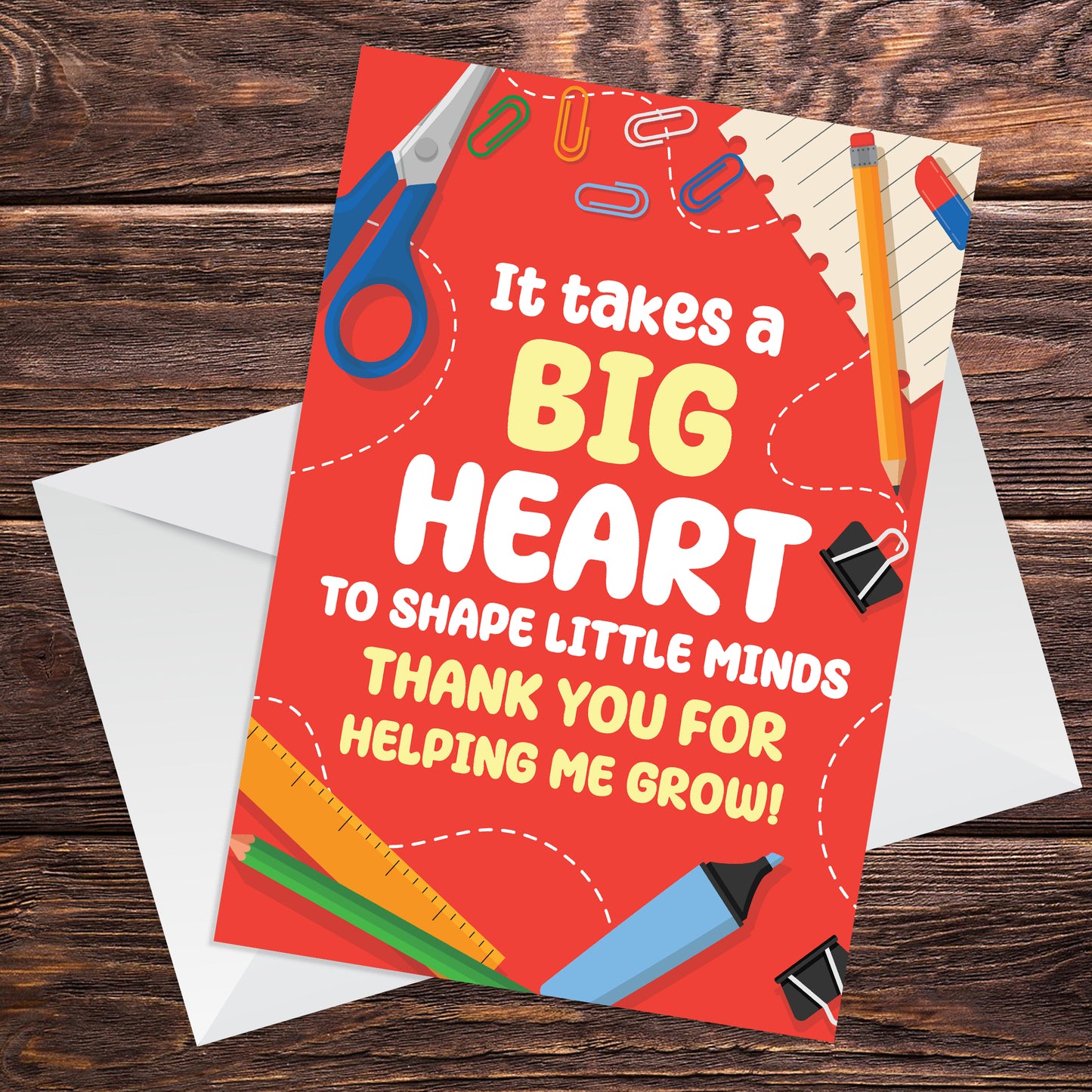 Thank You Card For Teacher Thank You For Helping Me Grow Cards