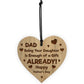 FUNNY Fathers Day Gift For Dad From Daughter Engraved Wood Heart