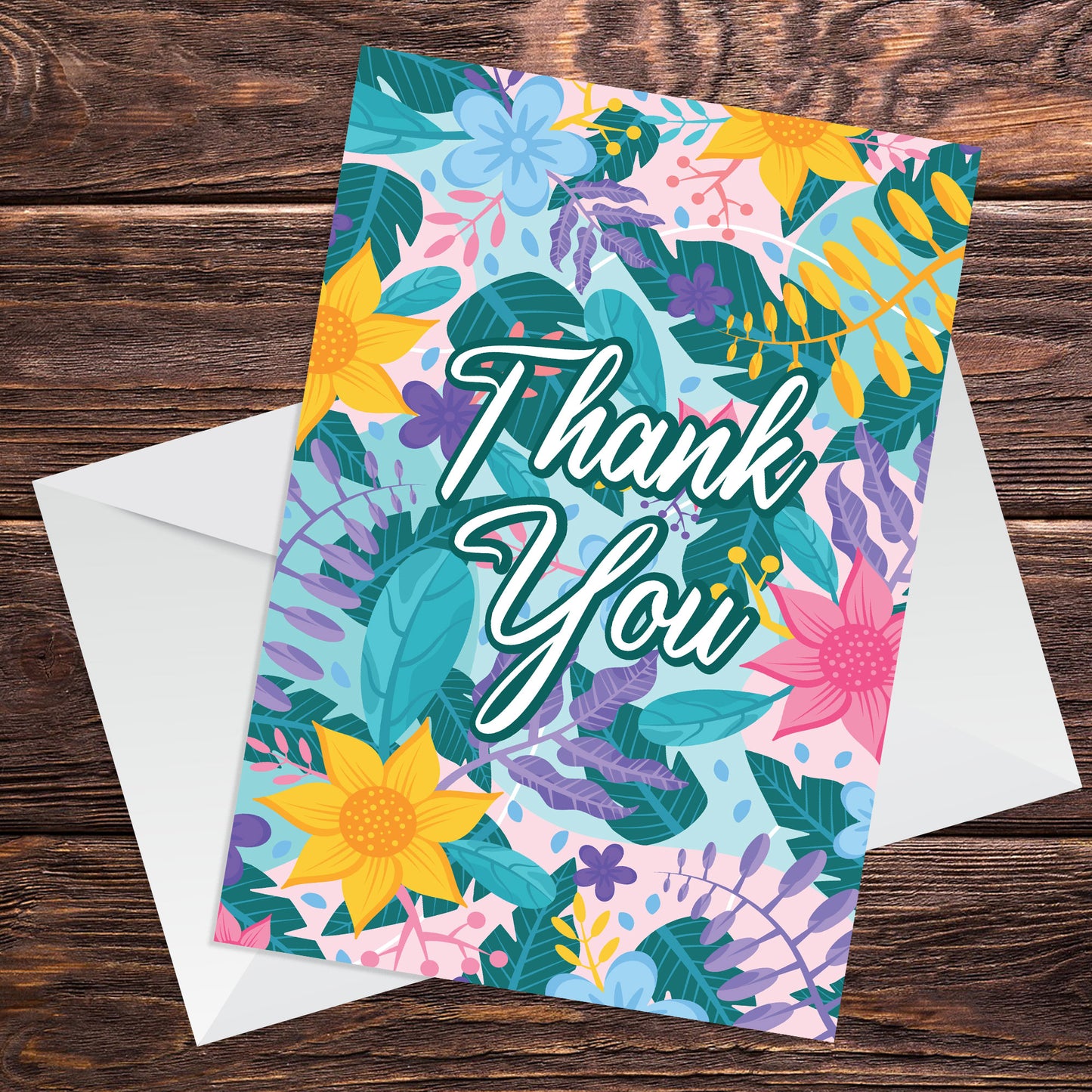 Thank You Card Floral Design Teacher Teaching Assistant Wedding