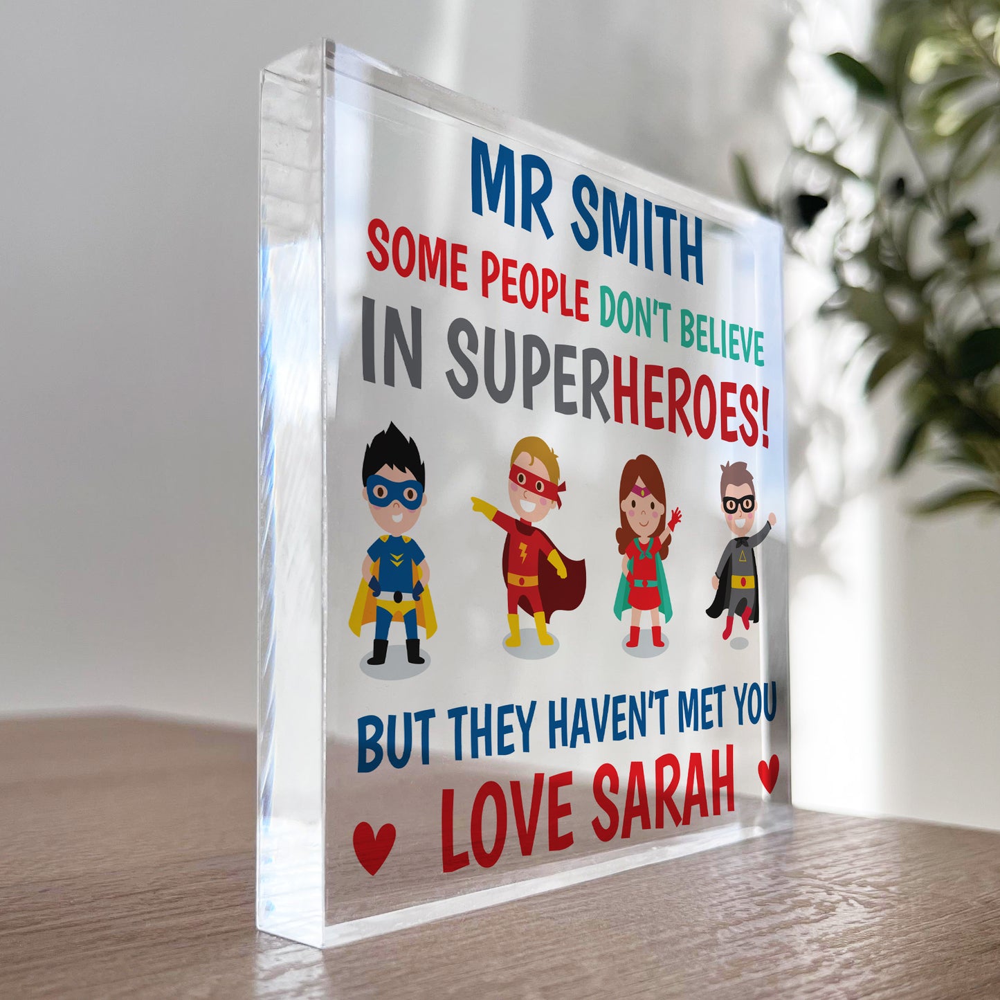 PERSONALISED Teacher Gifts SUPERHERO Gifts For Head Teacher