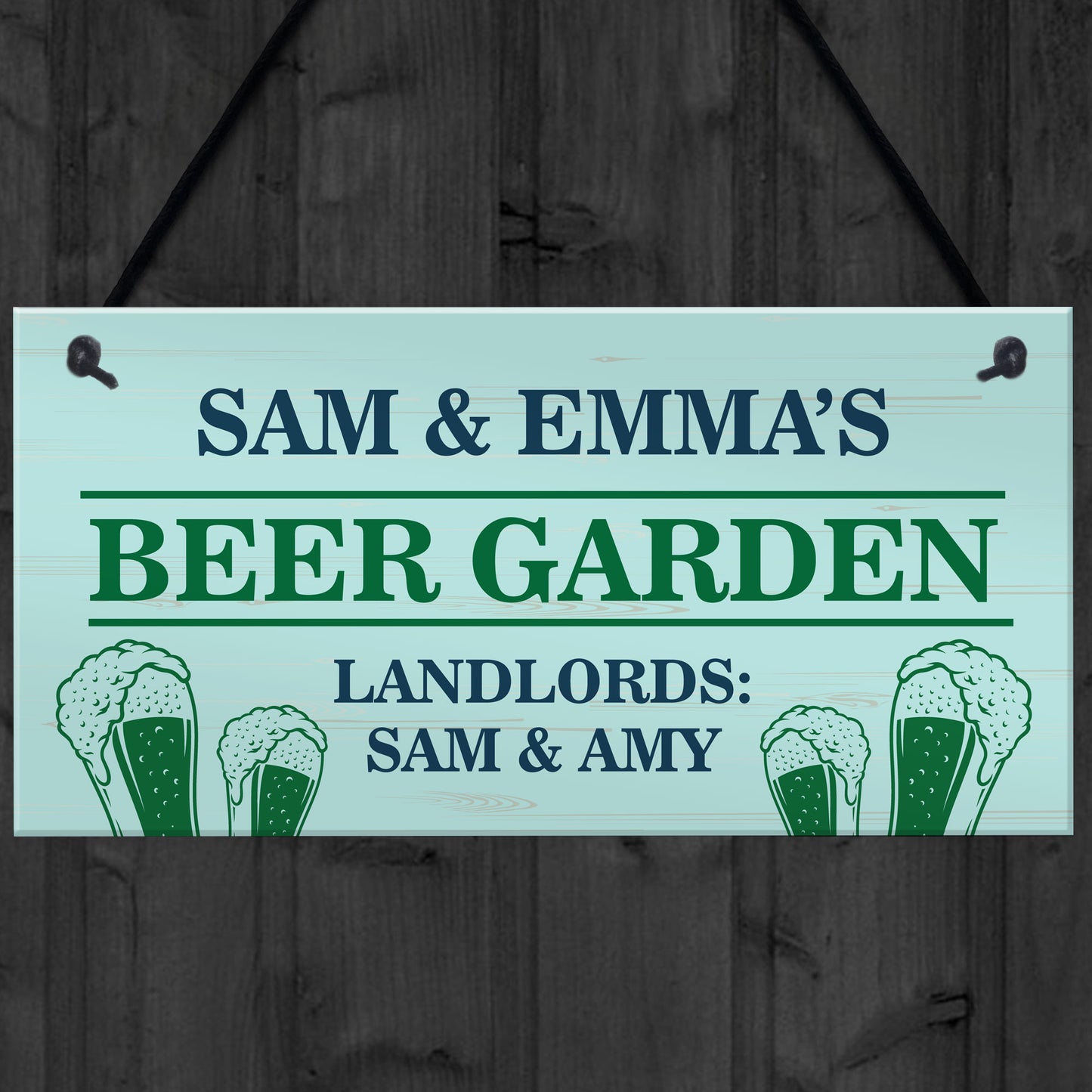 Personalised Beer Garden Sign Funny Pub Landlord Plaque Garden